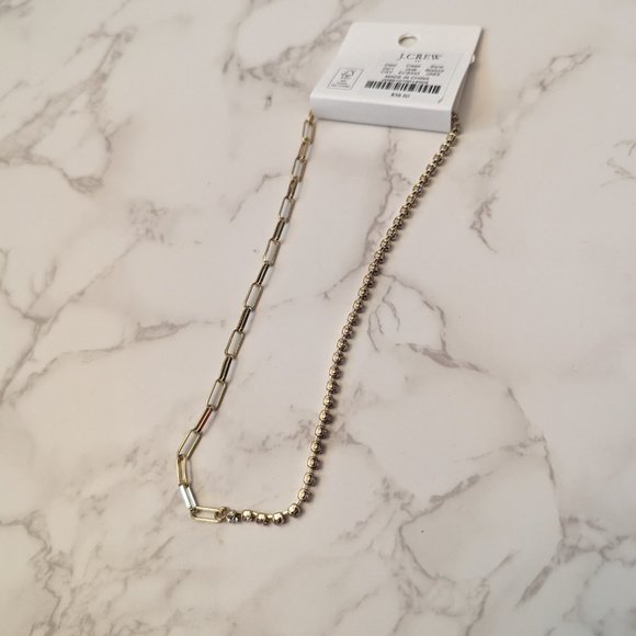 J.Crew Factory Crystal and Gold Layering Necklace - Picture 7 of 8